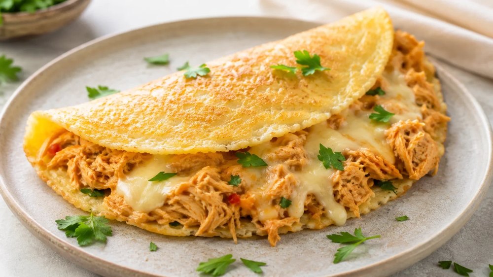 Pollo a la plancha en tortilla