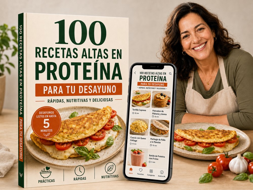 Recetario 100 recetas altas en proteína para tu desayuno
